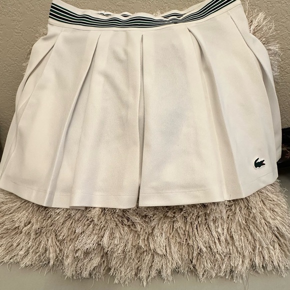 Lacoste Dresses & Skirts - NWT Lacoste Green and White Striped Tennis Skirt Size 8